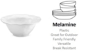 Q Squared Ruffle White Melamine Cereal Bowl, Set of 4